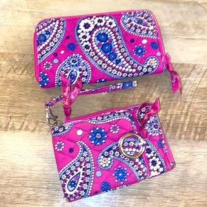 Purple Paisley Vera Bradley Wallet SET